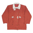DRIZZLER Womens Rust & Cream Zip Jacket UK 14 Polyester Blend Casual Outdoor