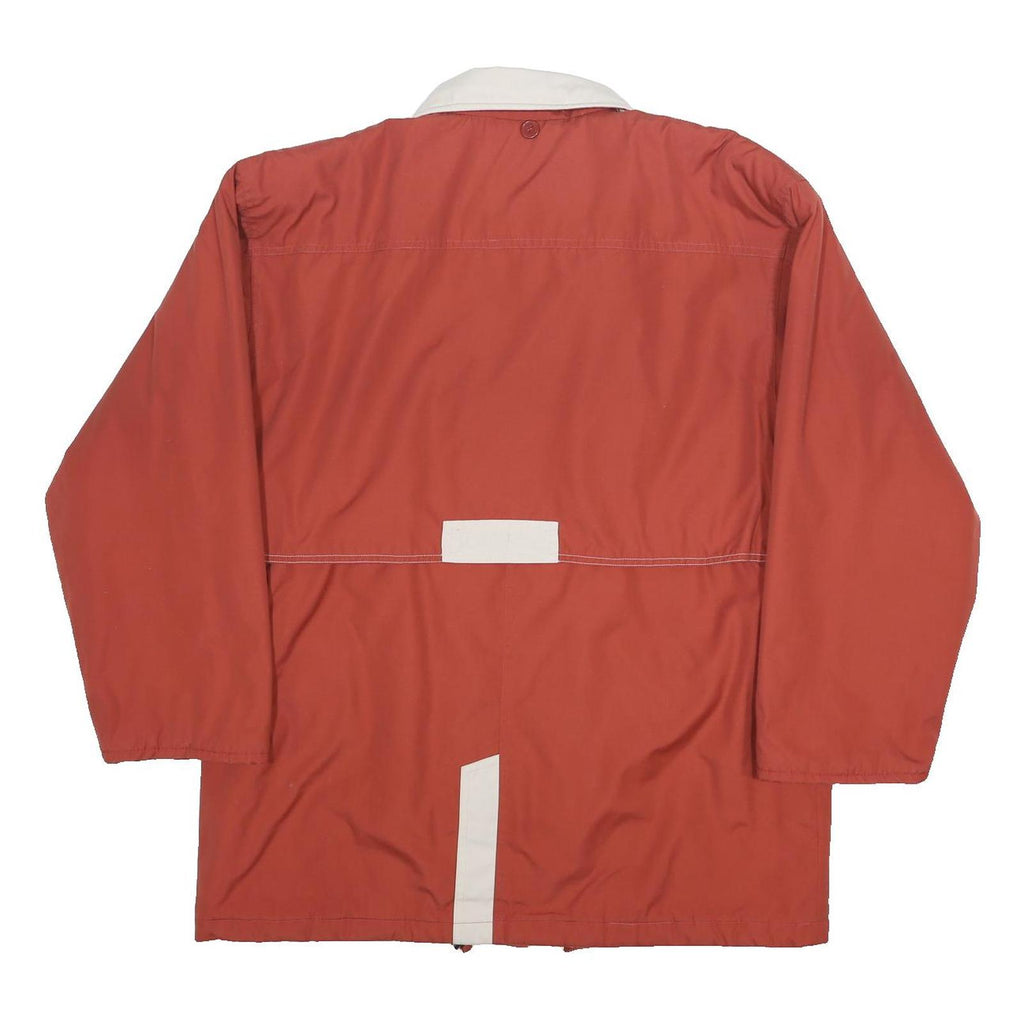 DRIZZLER Womens Rust & Cream Zip Jacket UK 14 Polyester Blend Casual Outdoor