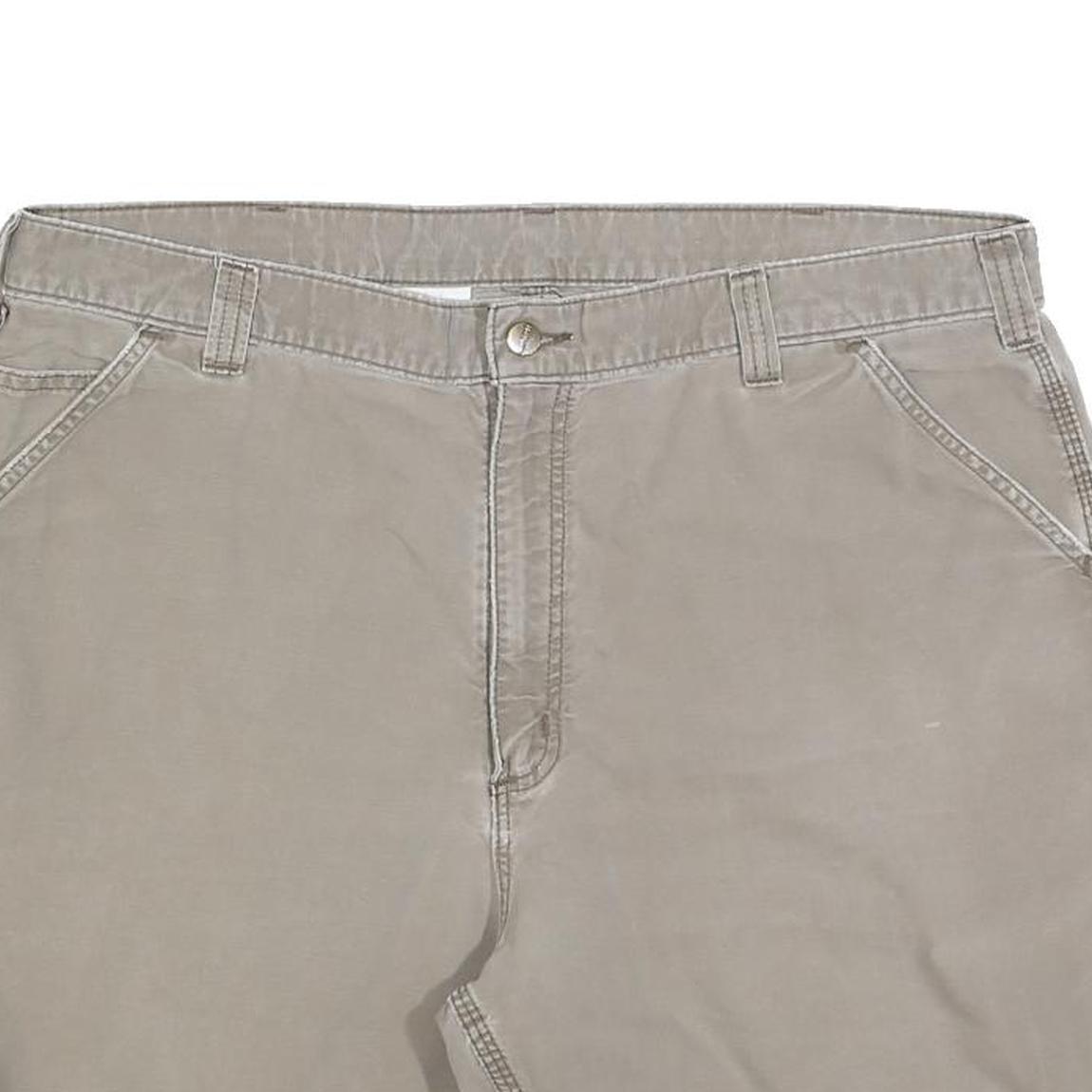 CARHARTT Mens Shorts Beige Casual XL W40 Durable Cotton Blend Workwear