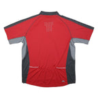 TRESPASS Mens Red & Grey Athletic T-Shirt XL Short Sleeve 1/4 Zip Sports Top