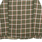WRANGLER Mens Green & Brown Checked Jacket L Cotton Blend Button Closure