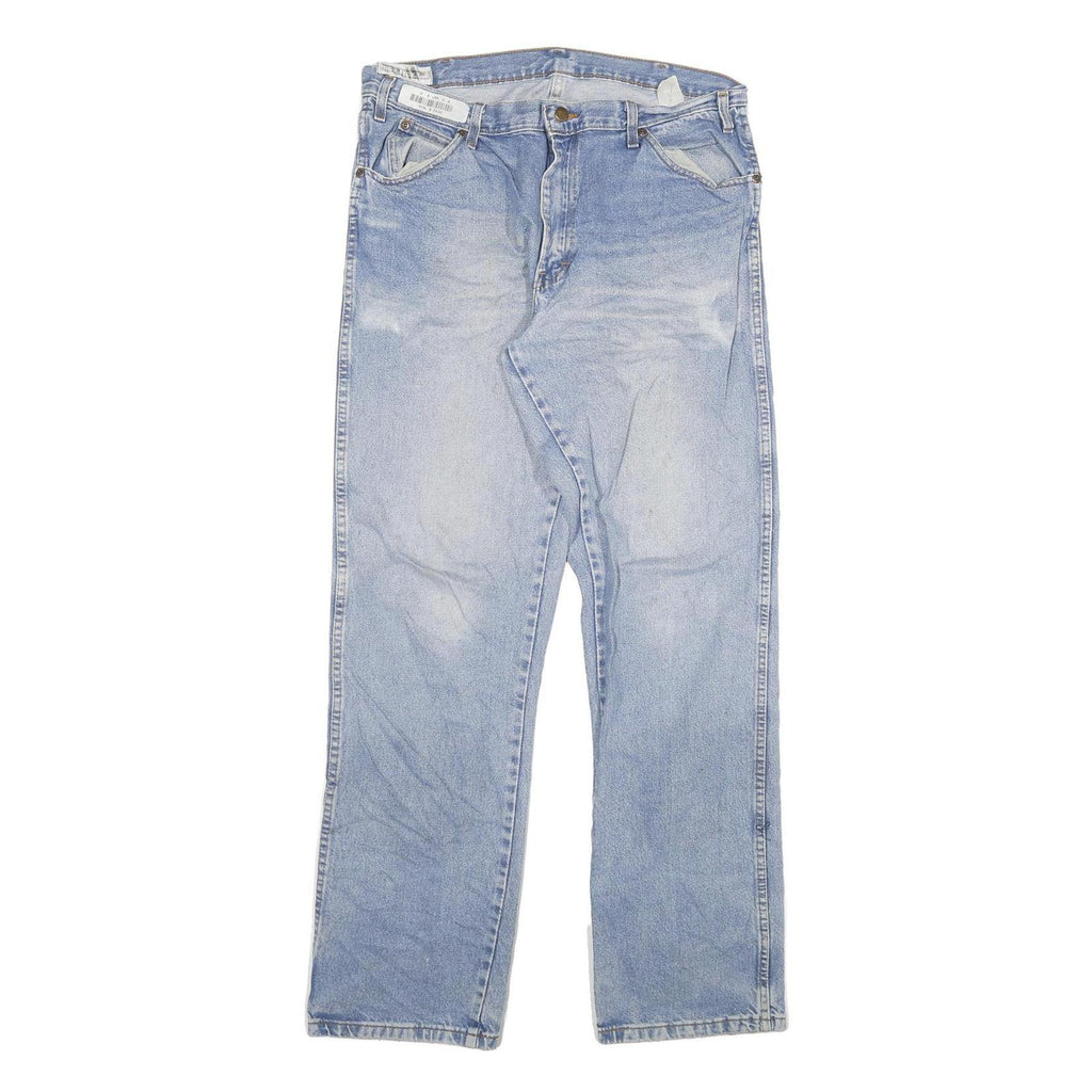 DICKIES Mens Jeans Blue Regular Straight Denim Light W34 L34 Casual Workwear