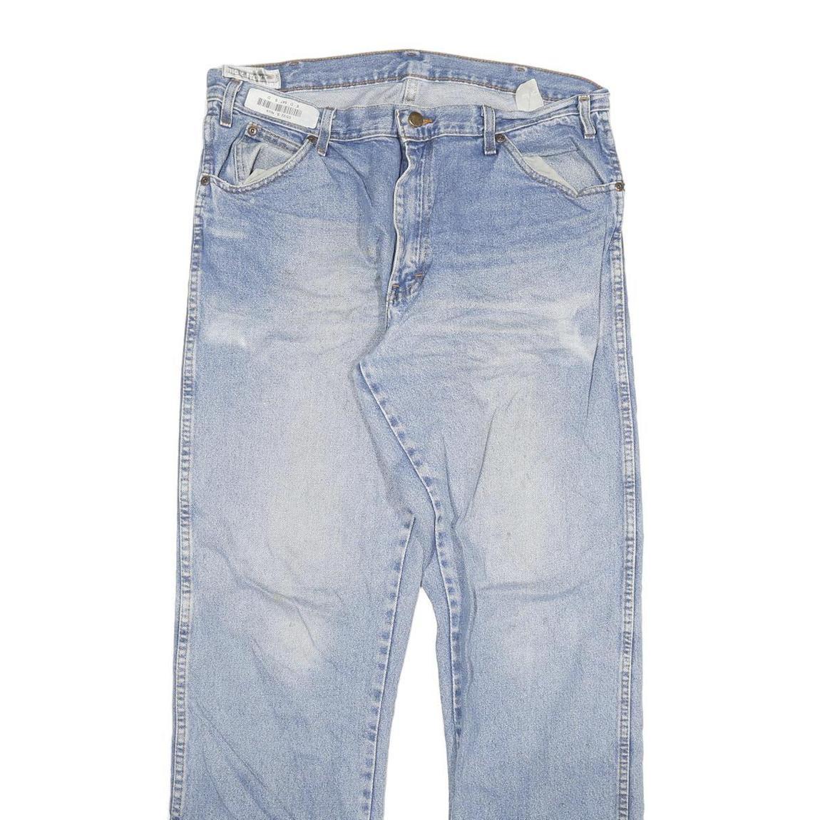 DICKIES Mens Jeans Blue Regular Straight Denim Light W34 L34 Casual Workwear