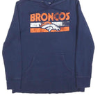 FANATICS Womens Navy Blue Broncos Pullover Hoodie M Cotton Blend Casual
