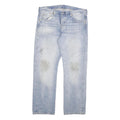LEVI'S 501 Mens Jeans Blue Regular Straight Denim Light W38 L32 Classic Button