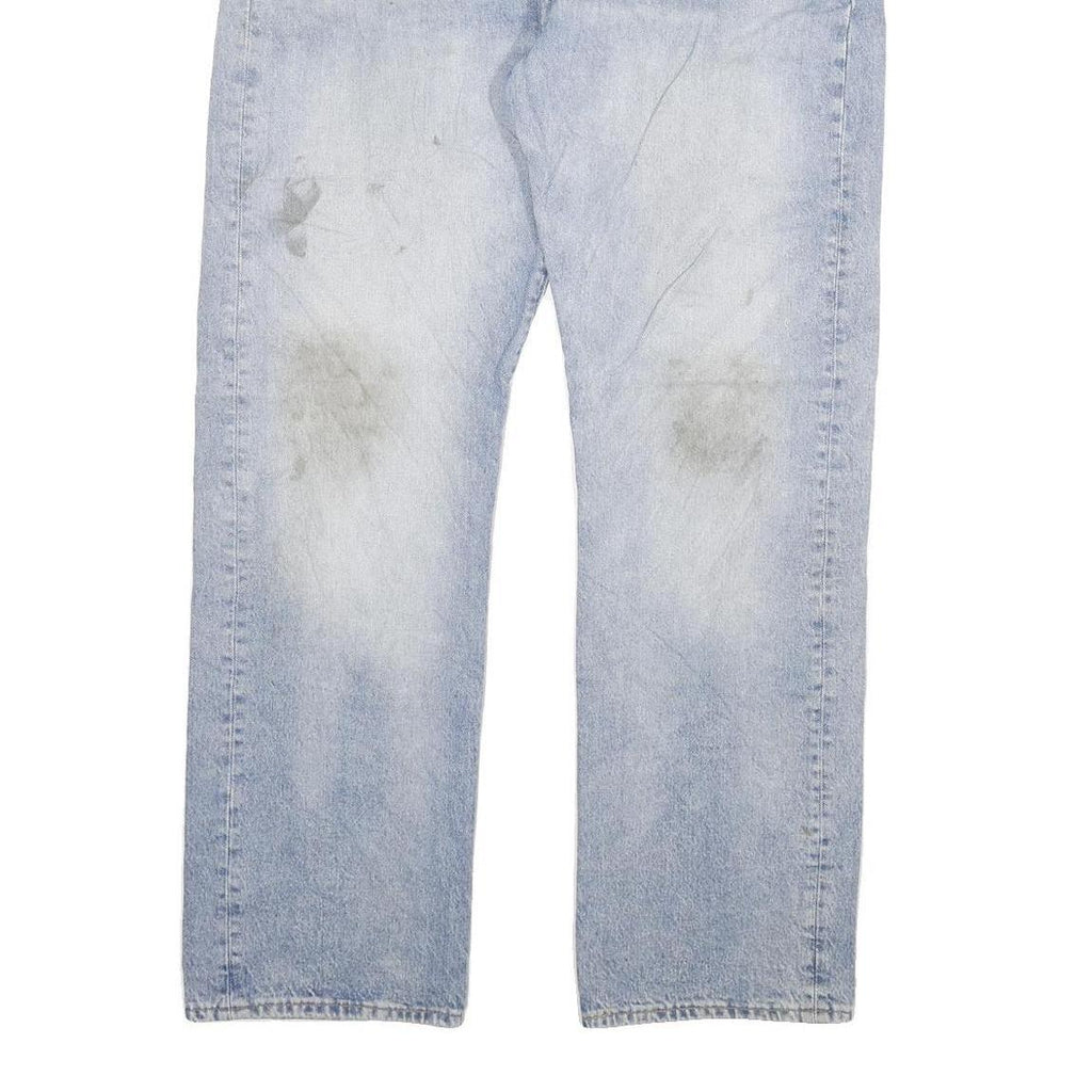 LEVI'S 501 Mens Jeans Blue Regular Straight Denim Light W38 L32 Classic Button