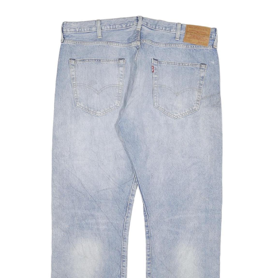 LEVI'S 501 Mens Jeans Blue Regular Straight Denim Light W38 L32 Classic Button