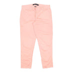 CALVIN KLEIN JEANS Womens Pink Slim Tapered Trousers W29 L24 Cotton Blend Zip