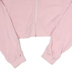 PINKO Womens Pink Bomber Jacket S Polyester Blend Plain Zip Casual Cropped
