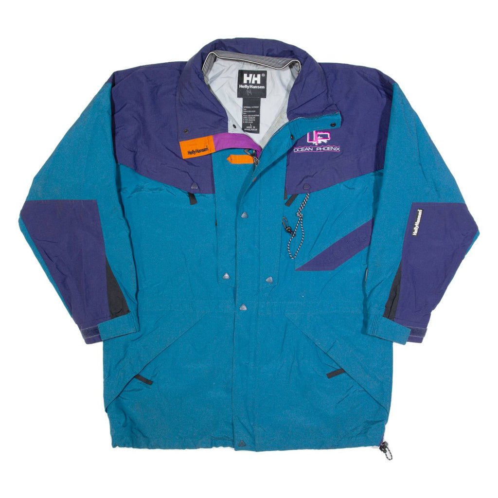 HELLY HANSEN Mens Rain Jacket Blue L