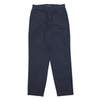 DOCKERS Womens Navy Cotton Regular Straight Trousers W26 L28 Classic Zip Pocket