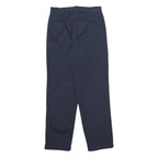 DOCKERS Womens Navy Cotton Regular Straight Trousers W26 L28 Classic Zip Pocket