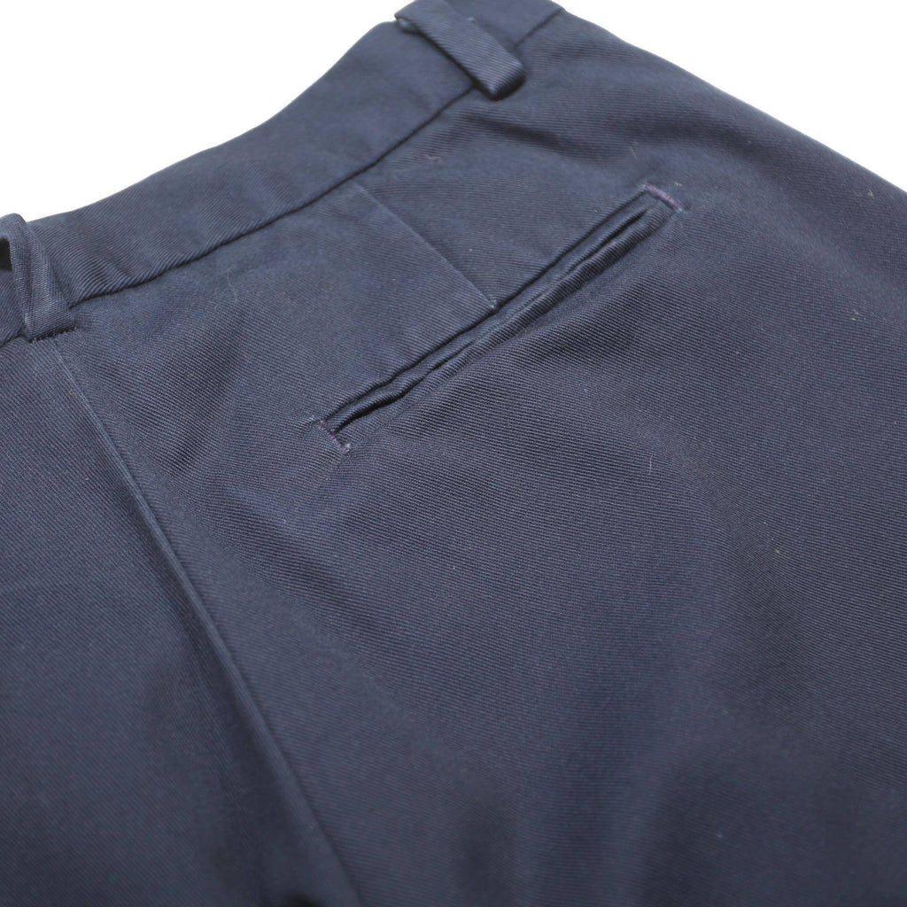 DOCKERS Womens Navy Cotton Regular Straight Trousers W26 L28 Classic Zip Pocket