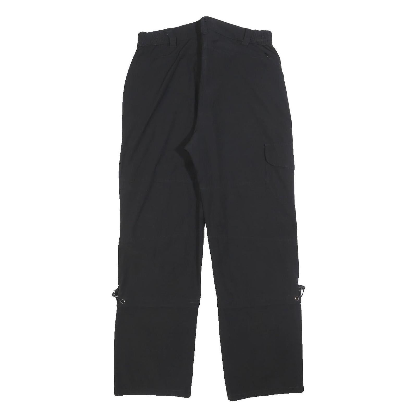 TREVOLUTION Womens Polyester Black Regular Fit Straight Leg Trousers W28 L28