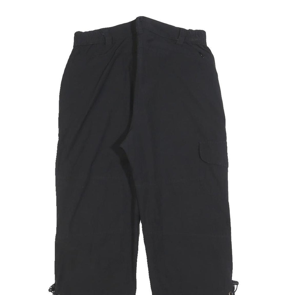 TREVOLUTION Womens Polyester Black Regular Fit Straight Leg Trousers W28 L28