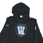 RUSSELL ATHLETIC Mens Black West Logo Pullover Hoodie M Cotton Blend