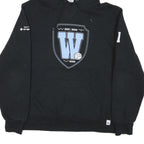 RUSSELL ATHLETIC Mens Black West Logo Pullover Hoodie M Cotton Blend
