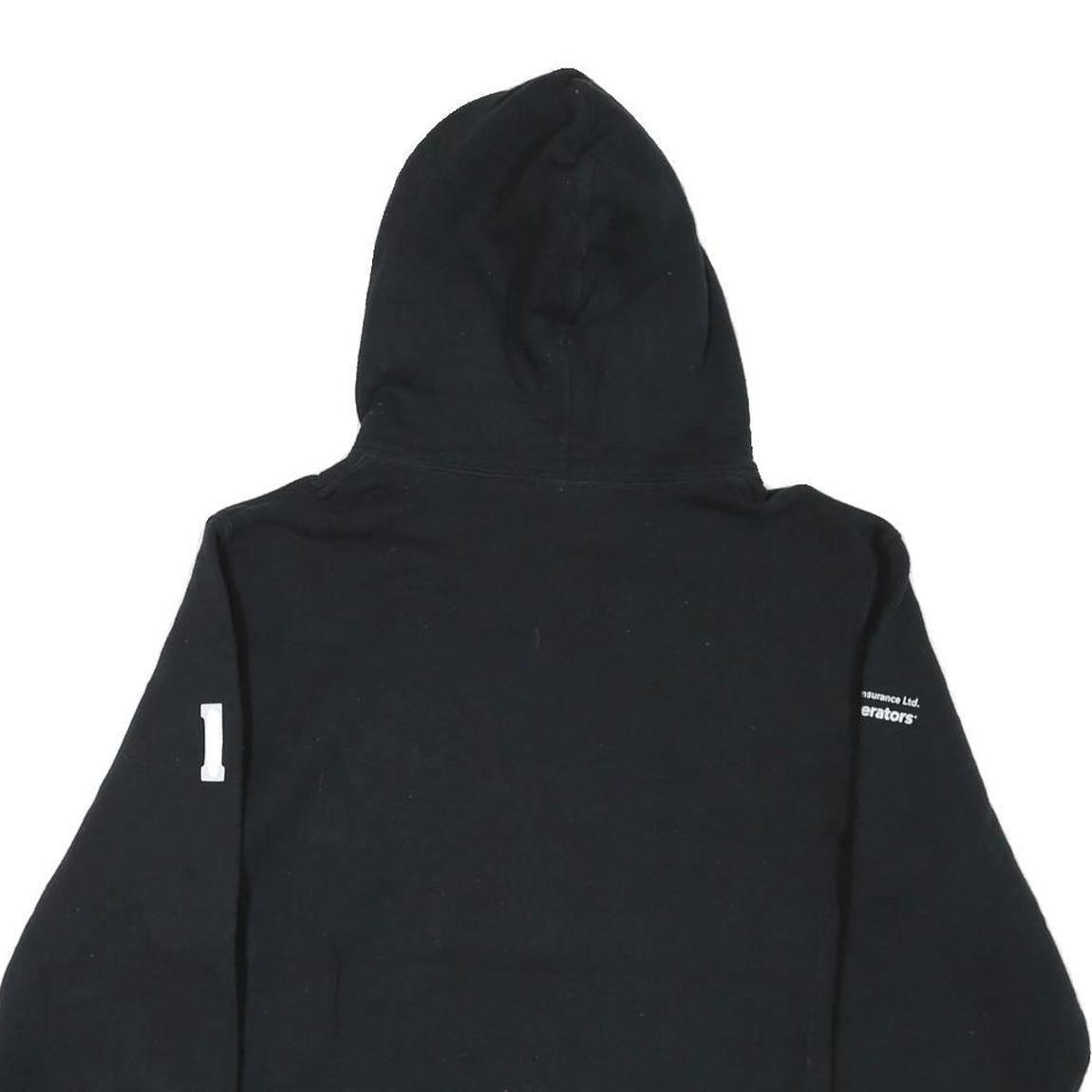 RUSSELL ATHLETIC Mens Black West Logo Pullover Hoodie M Cotton Blend