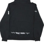 RUSSELL ATHLETIC Mens Black West Logo Pullover Hoodie M Cotton Blend