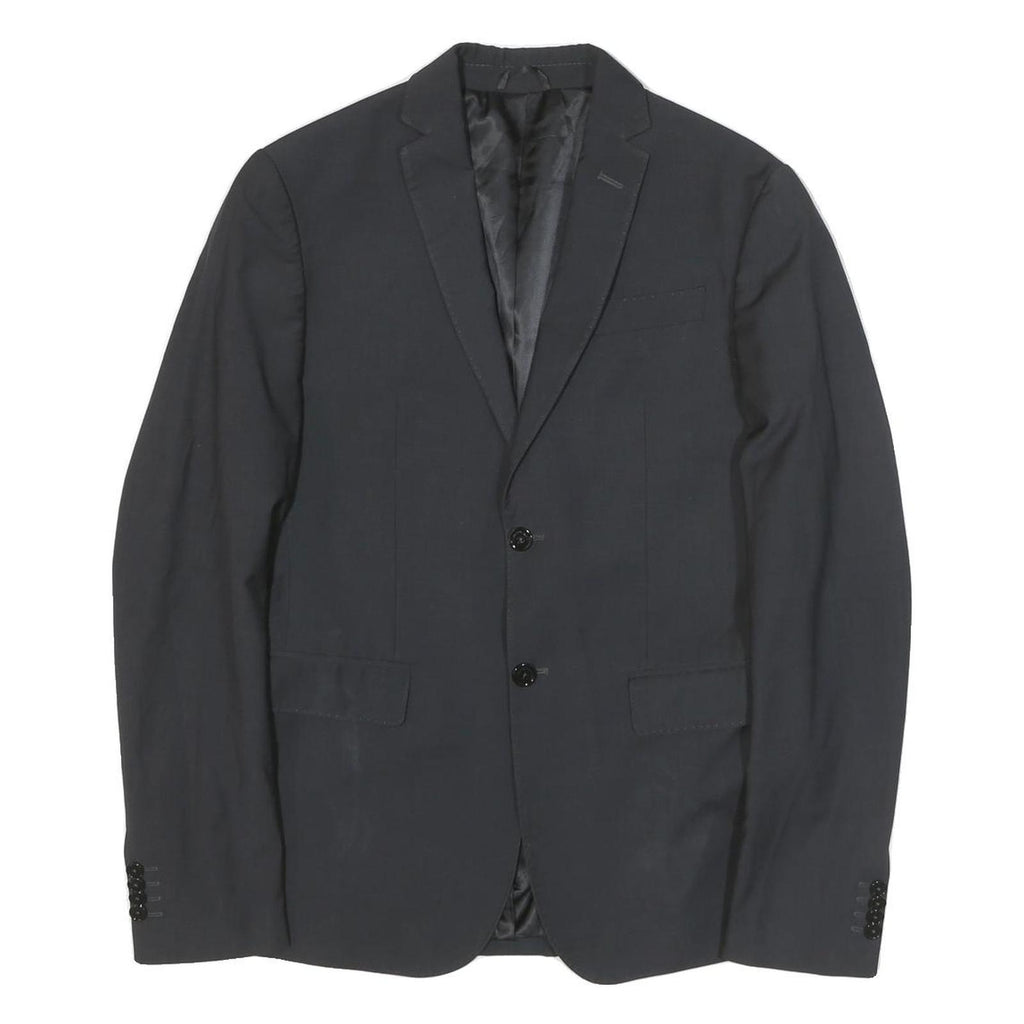 TRUSSARDI Mens Black Button Jacket M Viscose Blend Classic Formal Blazer