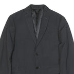 TRUSSARDI Mens Black Button Jacket M Viscose Blend Classic Formal Blazer