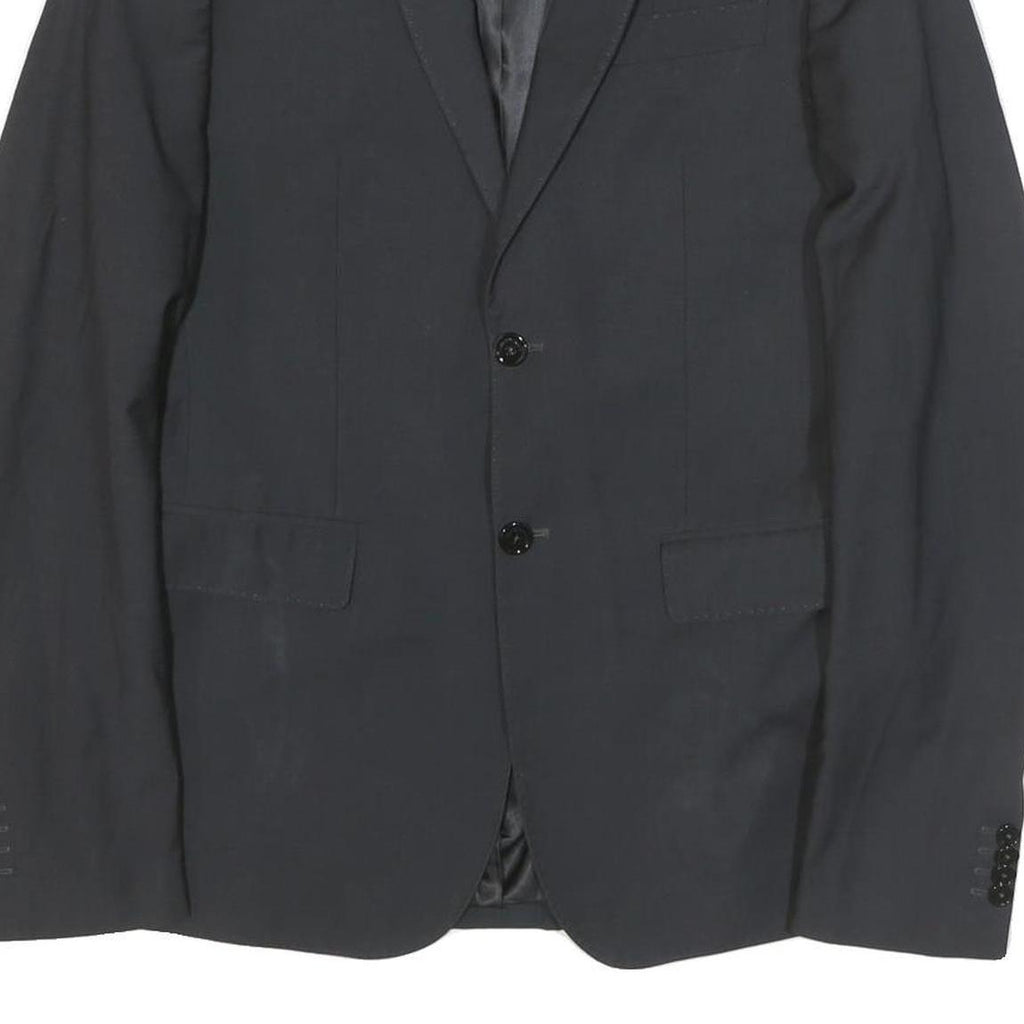 TRUSSARDI Mens Black Button Jacket M Viscose Blend Classic Formal Blazer