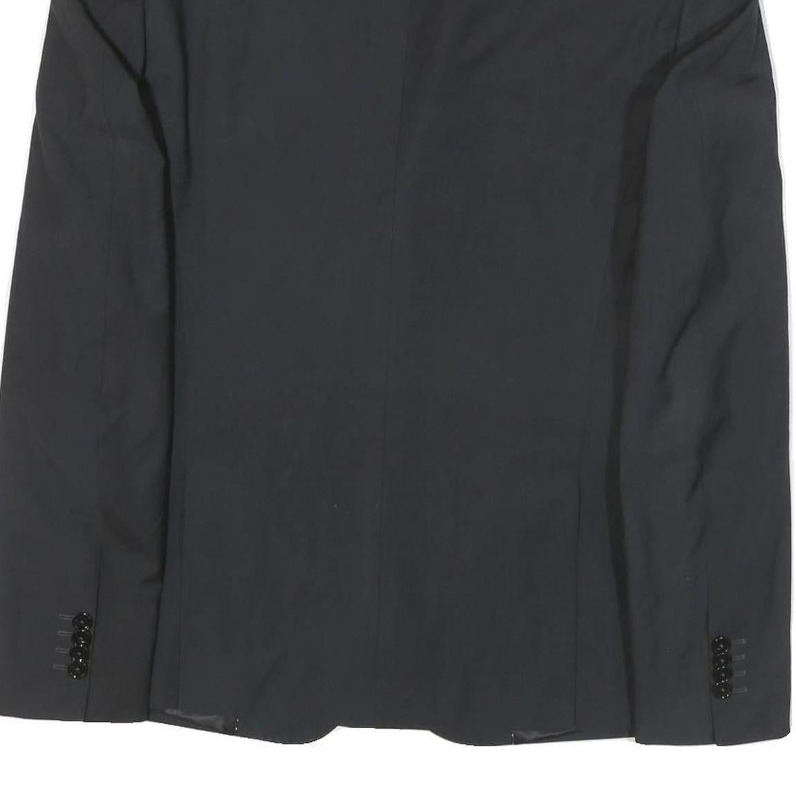 TRUSSARDI Mens Black Button Jacket M Viscose Blend Classic Formal Blazer