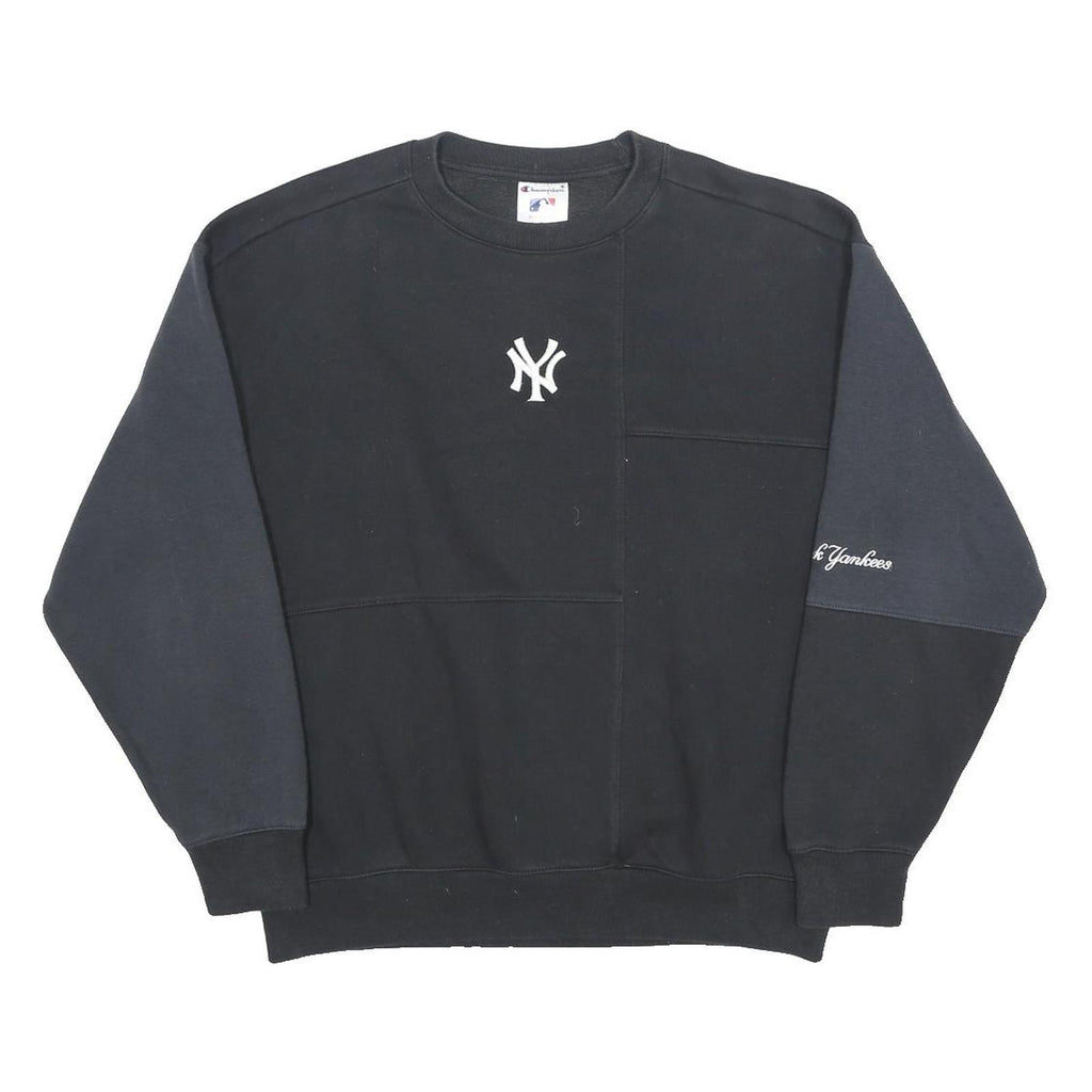 CHAMPION X MLB Womens Black & Dark Grey New York Yankees Crew Neck M Sweatshirt