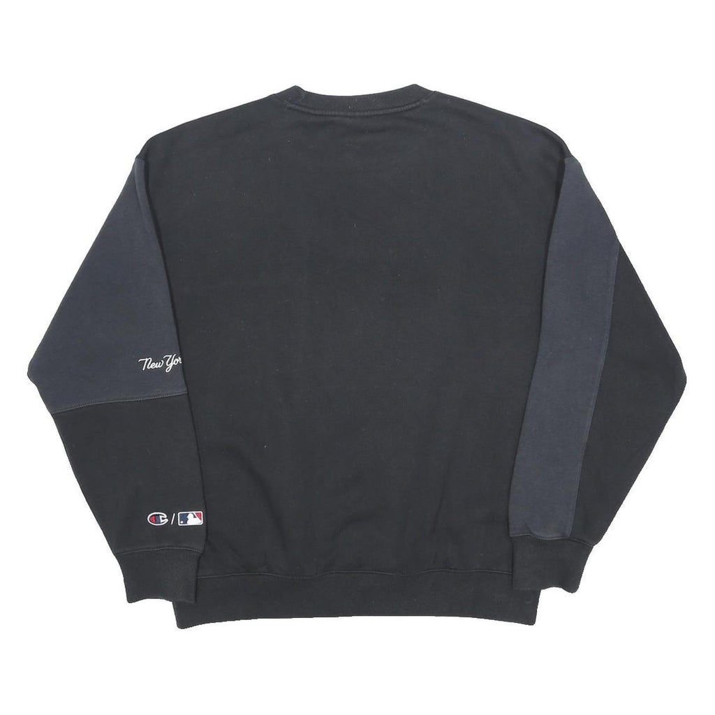 CHAMPION X MLB Womens Black & Dark Grey New York Yankees Crew Neck M Sweatshirt