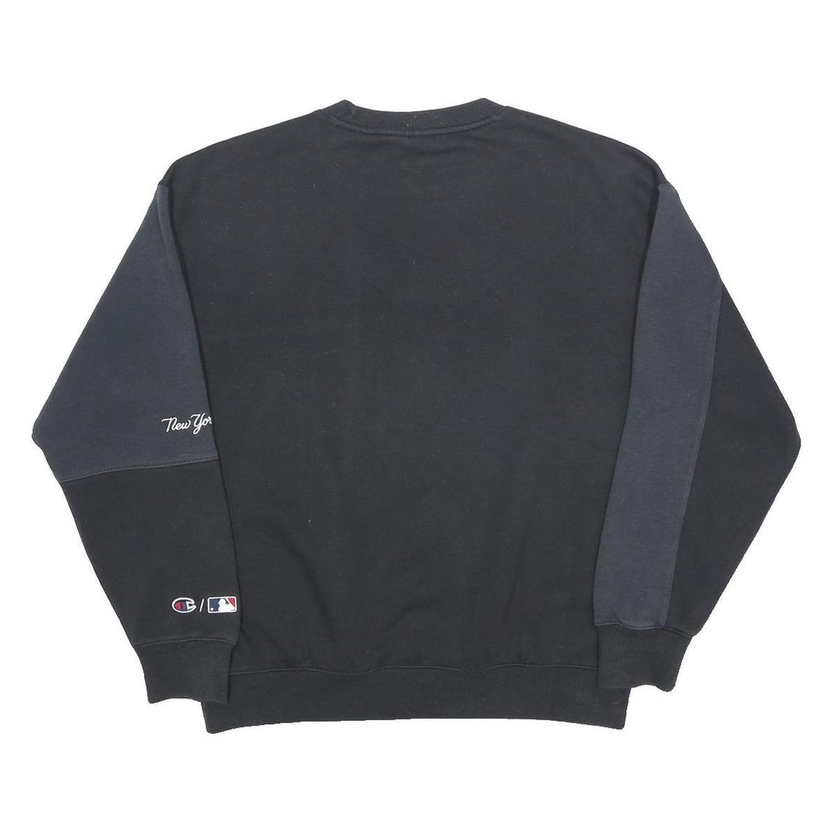 CHAMPION X MLB Womens Black & Dark Grey New York Yankees Crew Neck M Sweatshirt