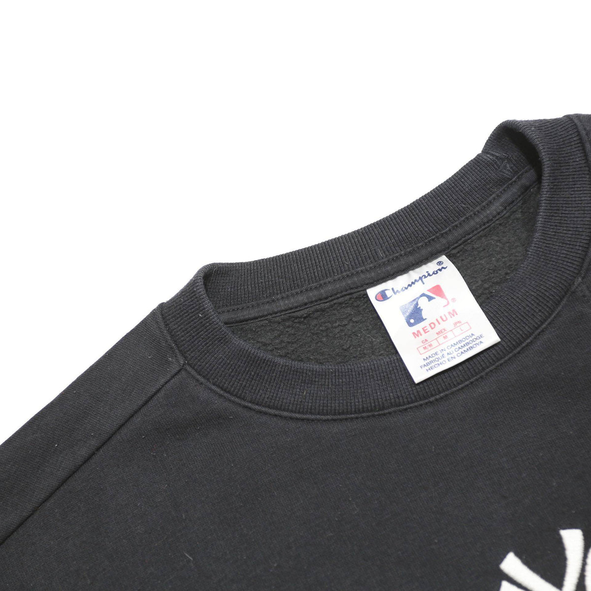 CHAMPION X MLB Womens Black & Dark Grey New York Yankees Crew Neck M Sweatshirt
