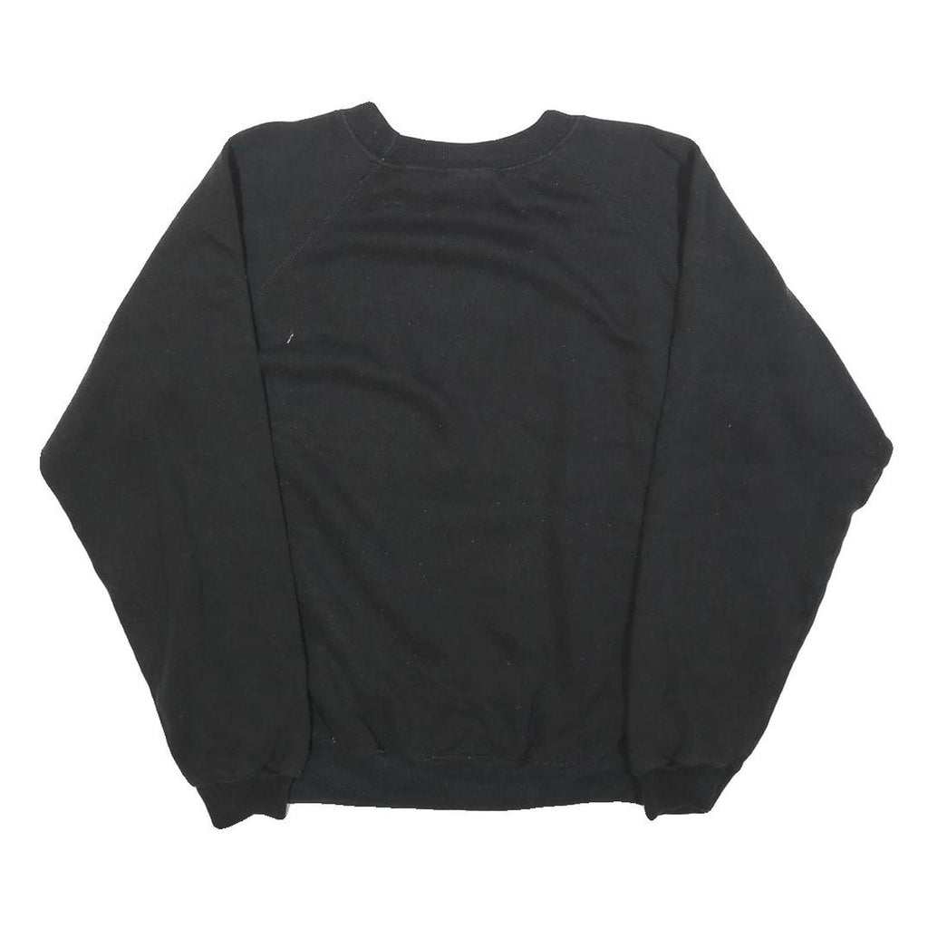 HANES Womens Black Texas Sweatshirt Crew Neck L Cotton Blend Pullover Casual