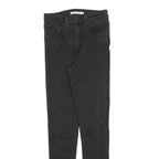 LEVI'S Womens Black Slim Skinny Denim Dark W27 L30 Cotton Blend Zip Jeans