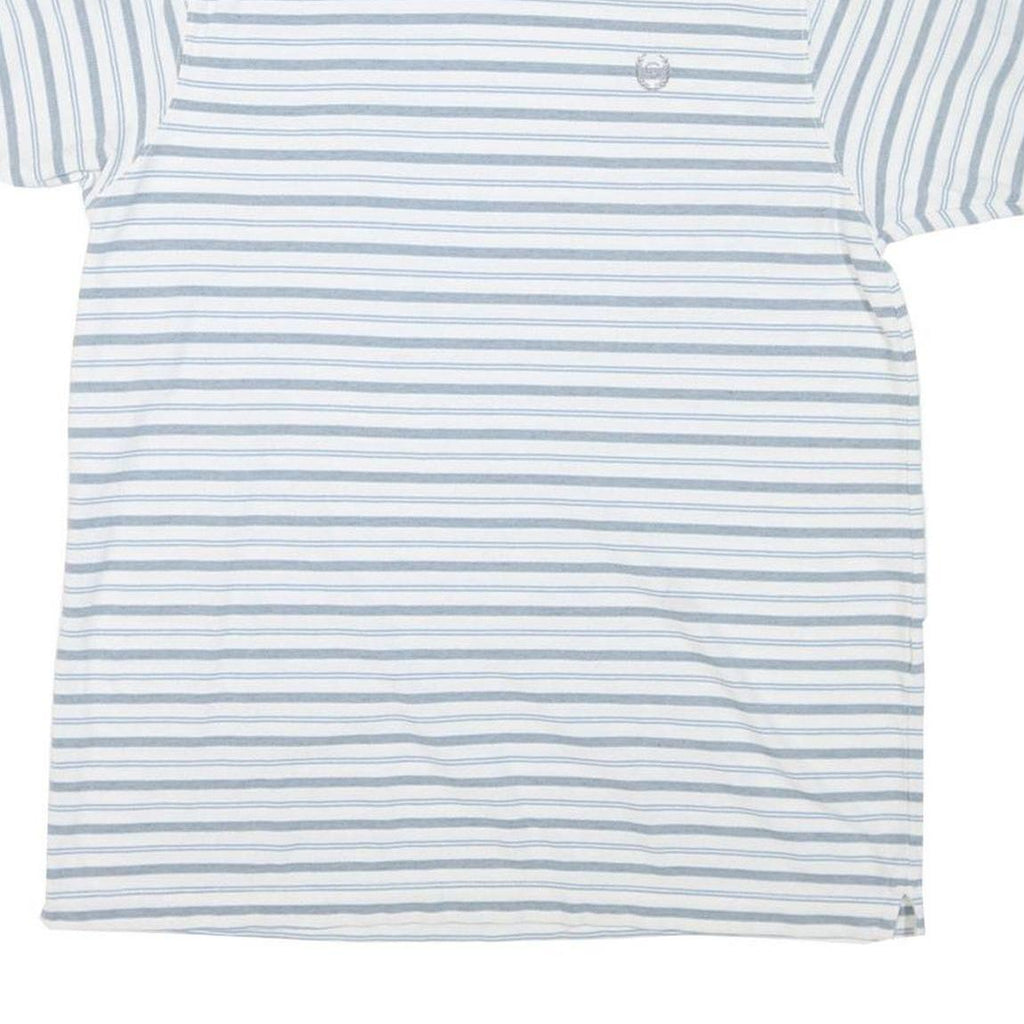 CHAPS RALPH LAUREN Mens White & Blue Striped Classic T-Shirt XL Short Sleeve