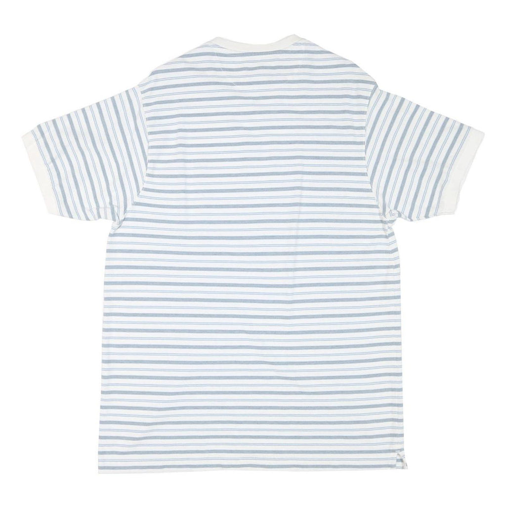 CHAPS RALPH LAUREN Mens White & Blue Striped Classic T-Shirt XL Short Sleeve