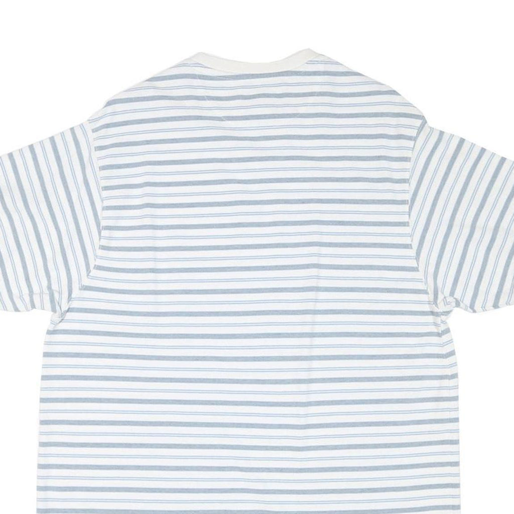 CHAPS RALPH LAUREN Mens White & Blue Striped Classic T-Shirt XL Short Sleeve