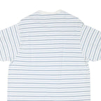 CHAPS RALPH LAUREN Mens White & Blue Striped Classic T-Shirt XL Short Sleeve