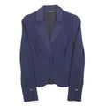 LUI JO Womens Blue Jacket XS Polyester Tailored Button Plain Elegant Stylish
