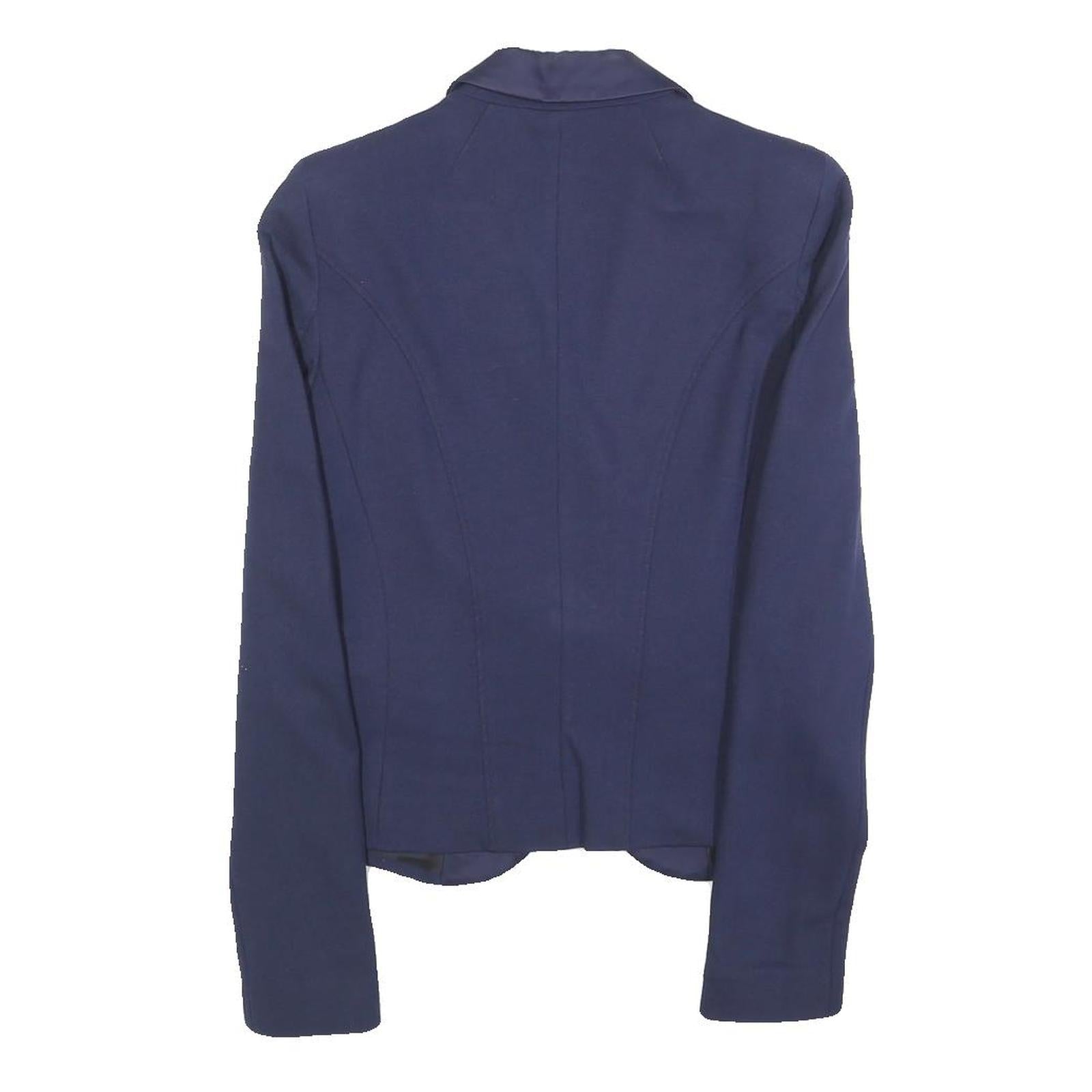 LUI JO Womens Blue Jacket XS Polyester Tailored Button Plain Elegant Stylish