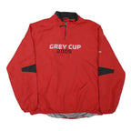 REEBOK Mens Red Grey Cup 2009 Track Jacket M Polyester Blend Zip Plain