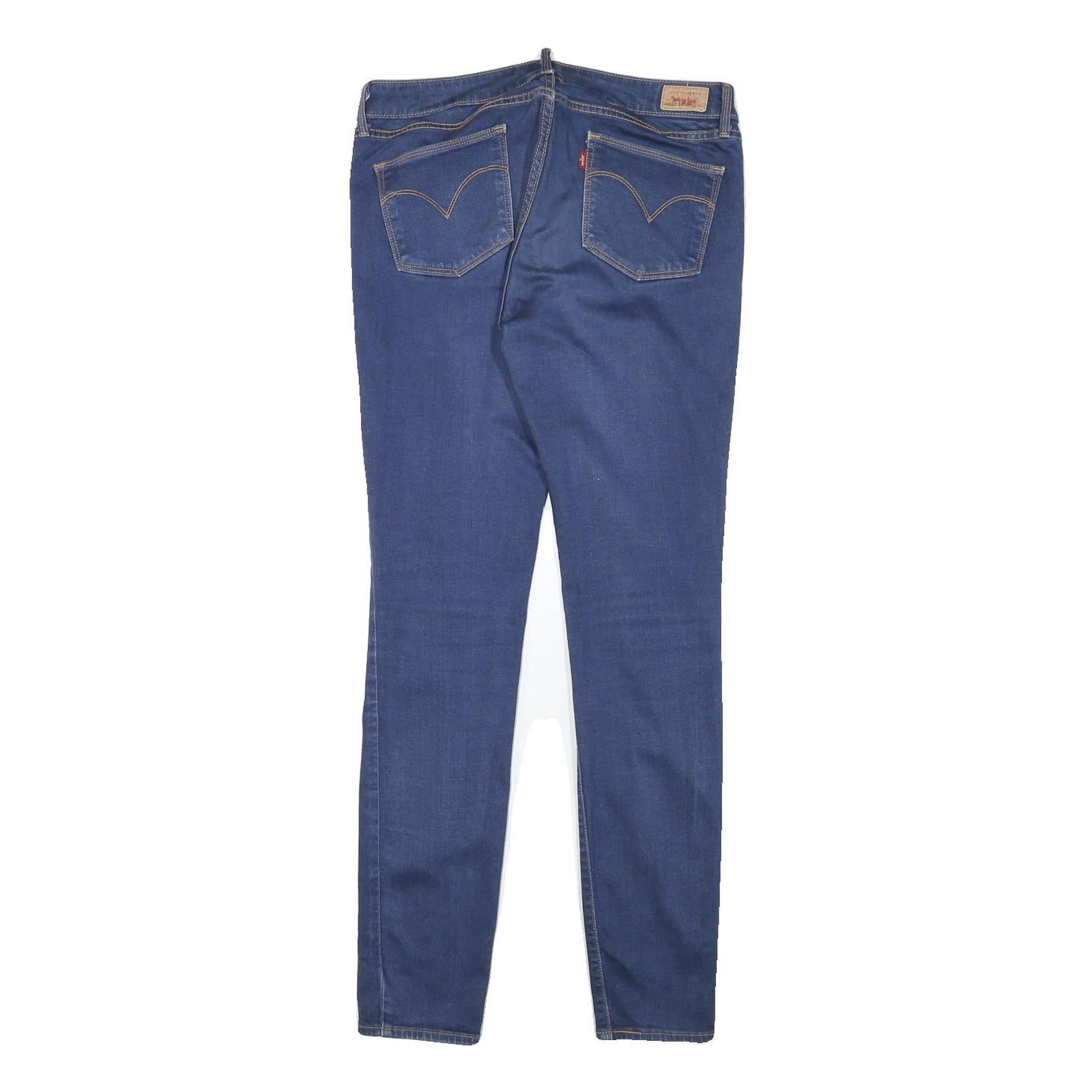 LEVI'S Womens Slim Blue Denim Jeans W31 L31 Stretch Cotton Blend Zip