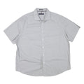 TOMMY HILFIGER Mens Light Grey & White Polka Dot Shirt XL Button Short Sleeve