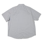 TOMMY HILFIGER Mens Light Grey & White Polka Dot Shirt XL Button Short Sleeve