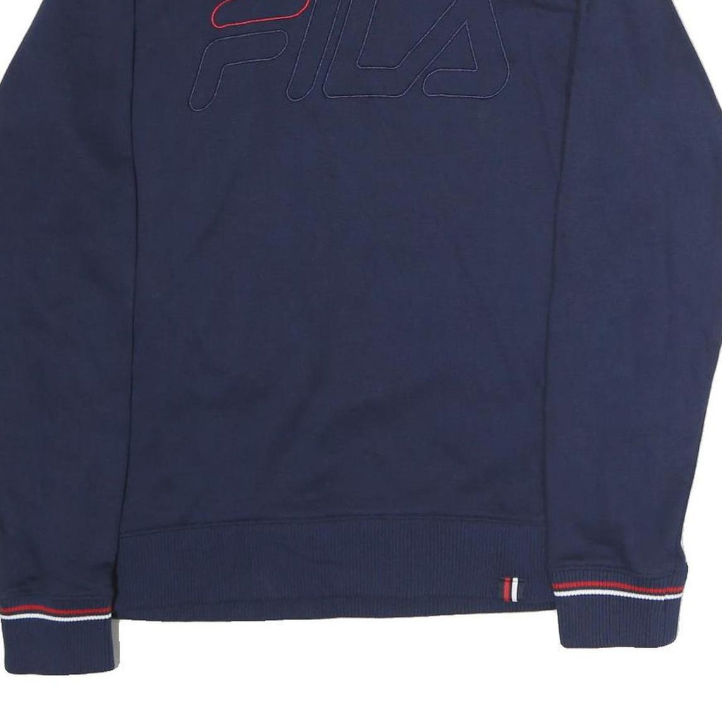 FILA Mens Navy Blue Crew Neck M Cotton Logo Sweatshirt