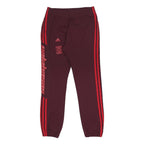 ADIDAS Yeezy Calabasas Mens Joggers Maroon & Red Slim XS W28 L28 Logo Print