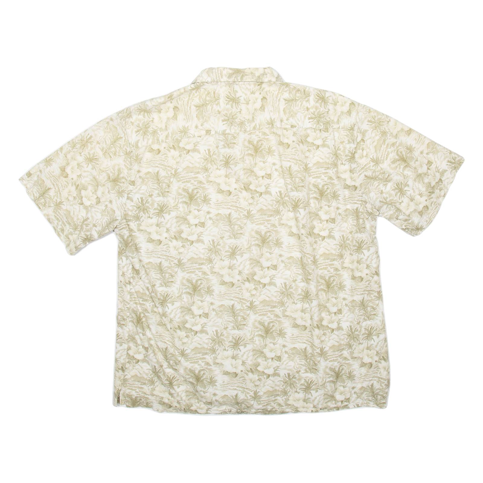 BATIK BAY Mens Hawaiian Shirt Beige Floral L