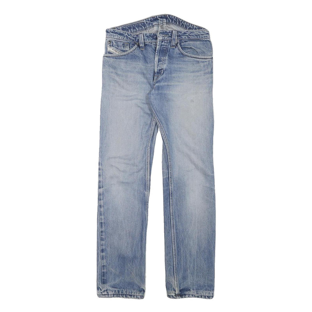DIESEL Mens Jeans Blue Slim Straight Denim Light W28 L28 Stylish Cotton Blend