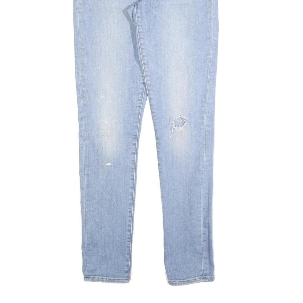 LEVI'S 311 Womens Jeans Light Blue Slim Skinny Denim W29 L32 Distressed Zip