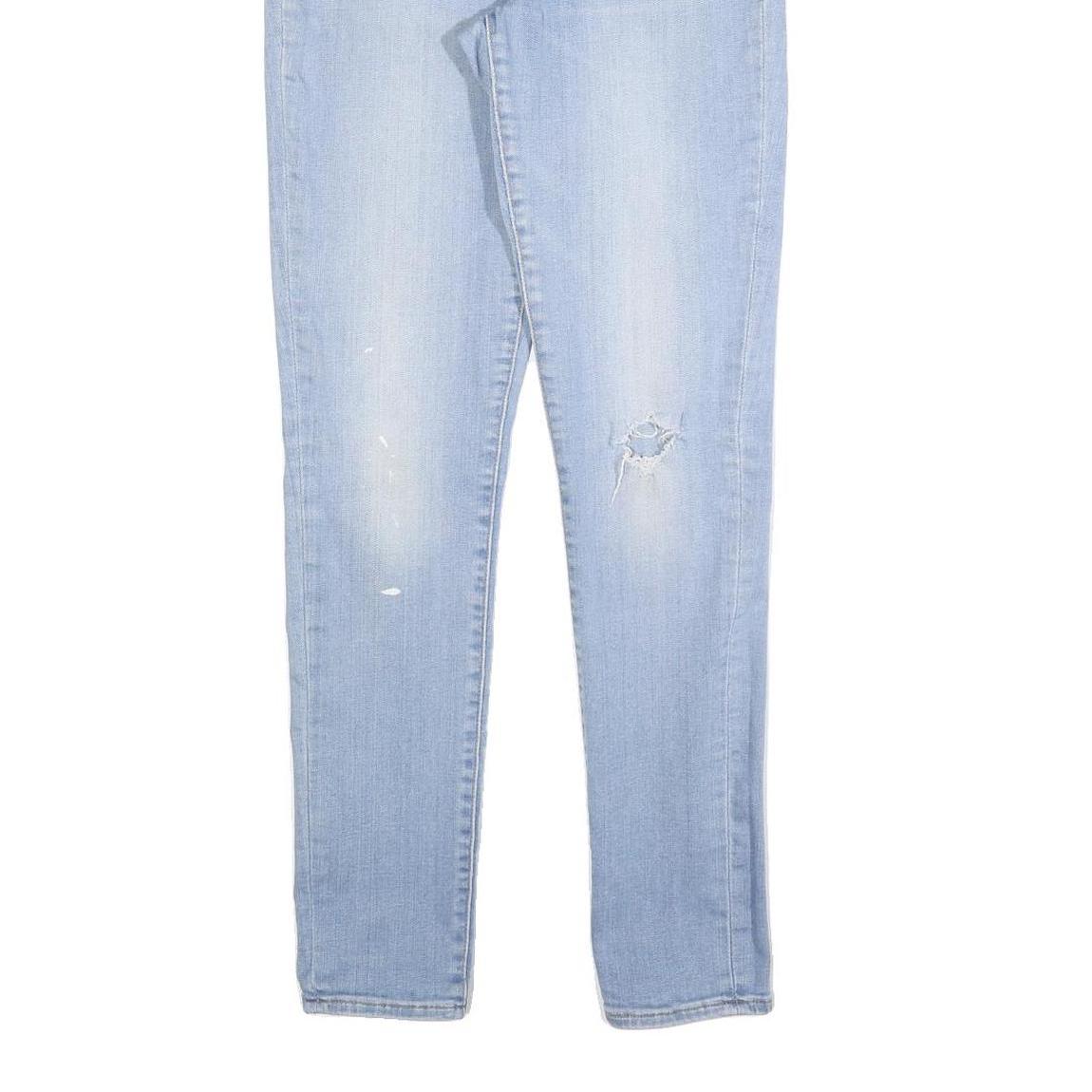 LEVI'S 311 Womens Jeans Light Blue Slim Skinny Denim W29 L32 Distressed Zip