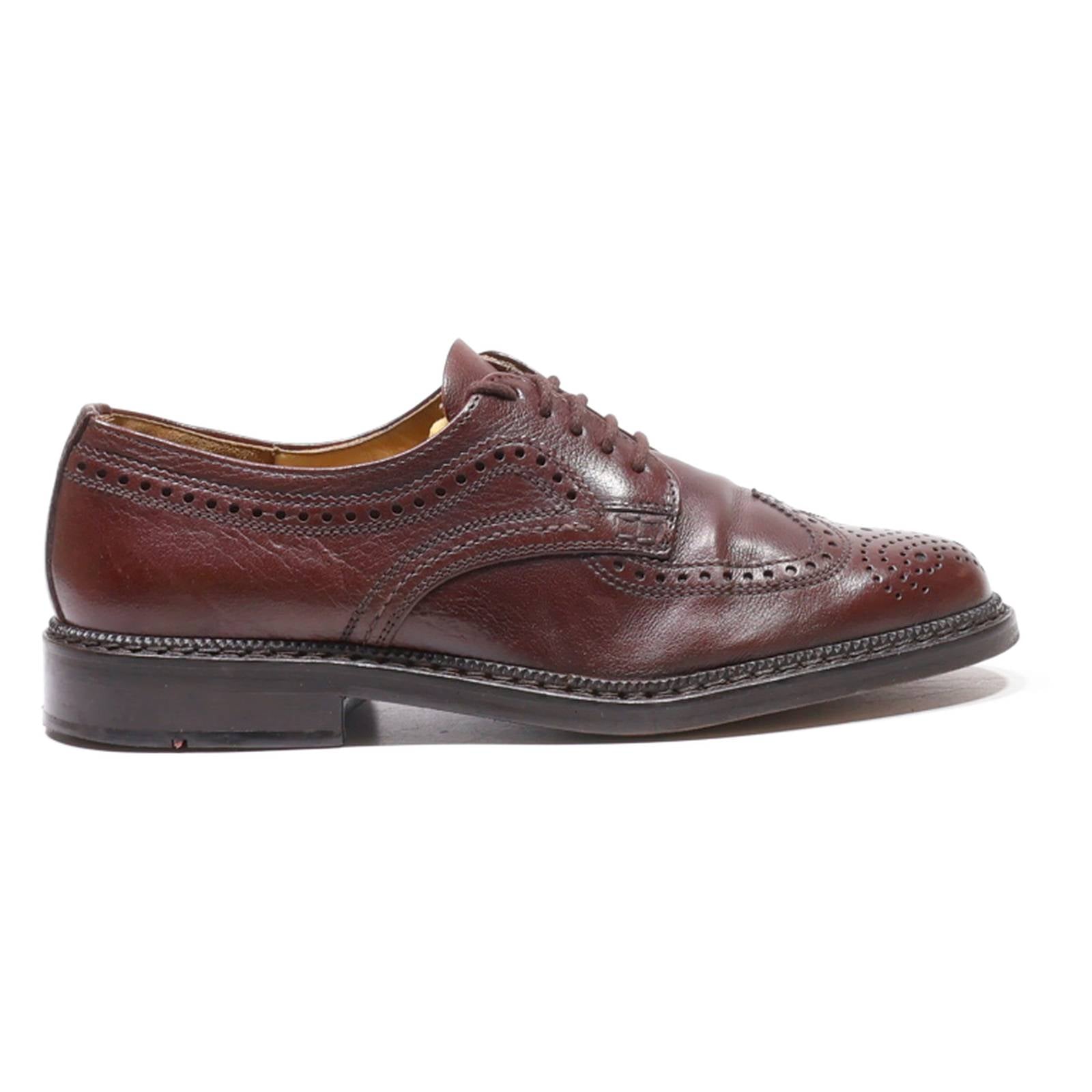 LLOYD Brogue Shoes Maroon Leather Mens UK 7